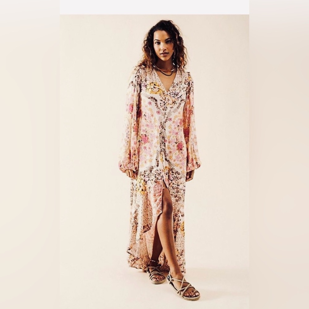 NWOT Free People Marais Hi Low Maxi Dress Sz Small